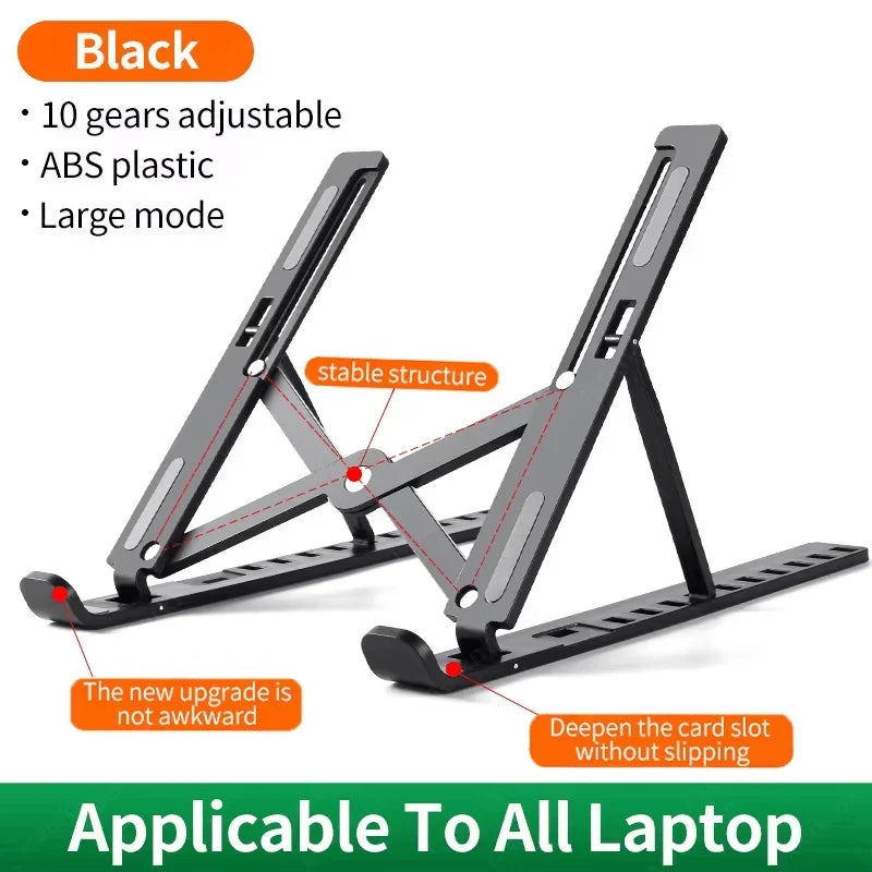 Portable foldable computer monitor stand, adjustable laptop stand, suitable for small-sized tablet dock accessories