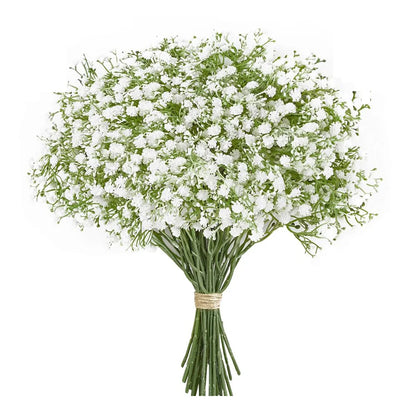 10/15Pcs Artificial Baby Breath Flowers – Fake Gypsophila for Wedding Party, Home Decoration & DIY Bouquets