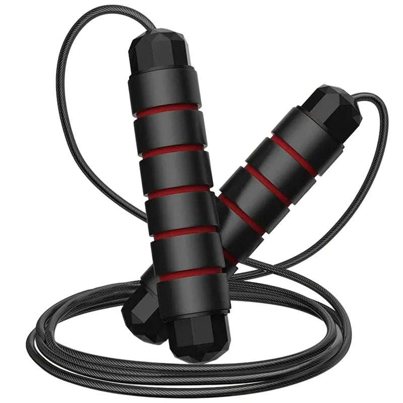 Jump Rope, Tangle-Free Rapid Speed Jumping Rope Cable with Ball Bearings for Women, Men, and Kids, Adjustable Steel Jump Rope