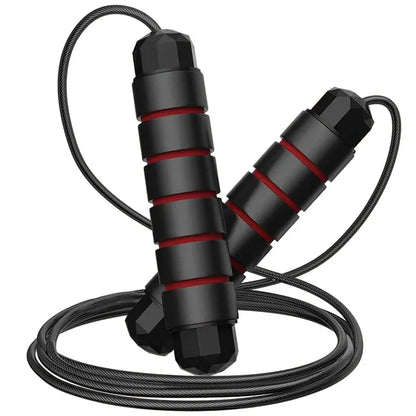 Jump Rope, Tangle-Free Rapid Speed Jumping Rope Cable with Ball Bearings for Women, Men, and Kids, Adjustable Steel Jump Rope
