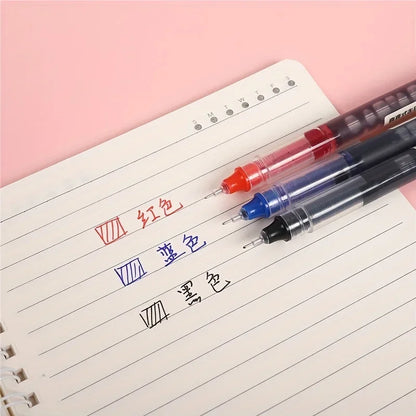 10Pcs Needle-Type Gel Pens – 0.5mm Liquid Ballpoint Pens for School, Office & Creative Writing