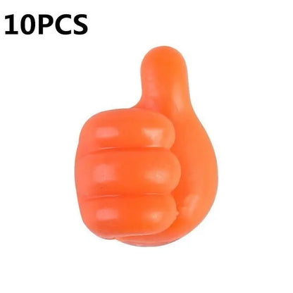 Silicone Thumb Wall Hook Cable Organizer Clips – Self-Adhesive Wire Holder for Kitchen, Bathroom & Home Desk Storage
