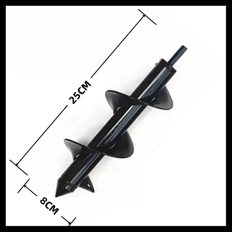 Steel Spiral Auger Drill Bit – High-Carbon Hole Digger for Planting & Soil Loosening