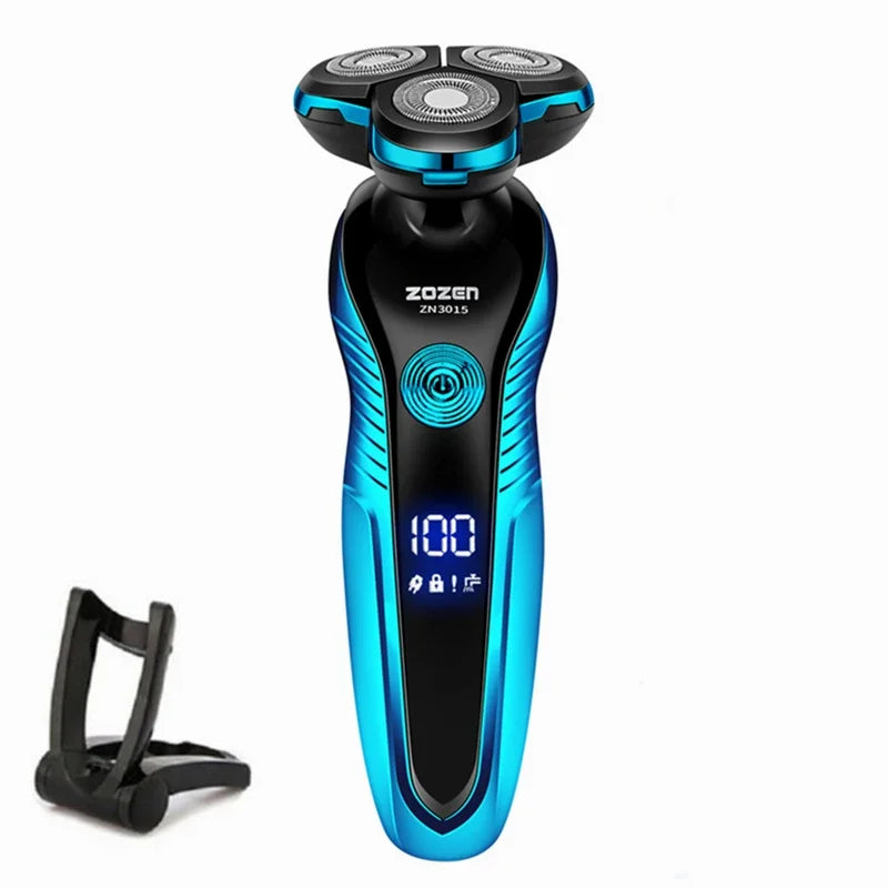 ZOZEN Electric Shaver – Rechargeable Waterproof Razor for Wet & Dry Beard & Body Hair Trimming