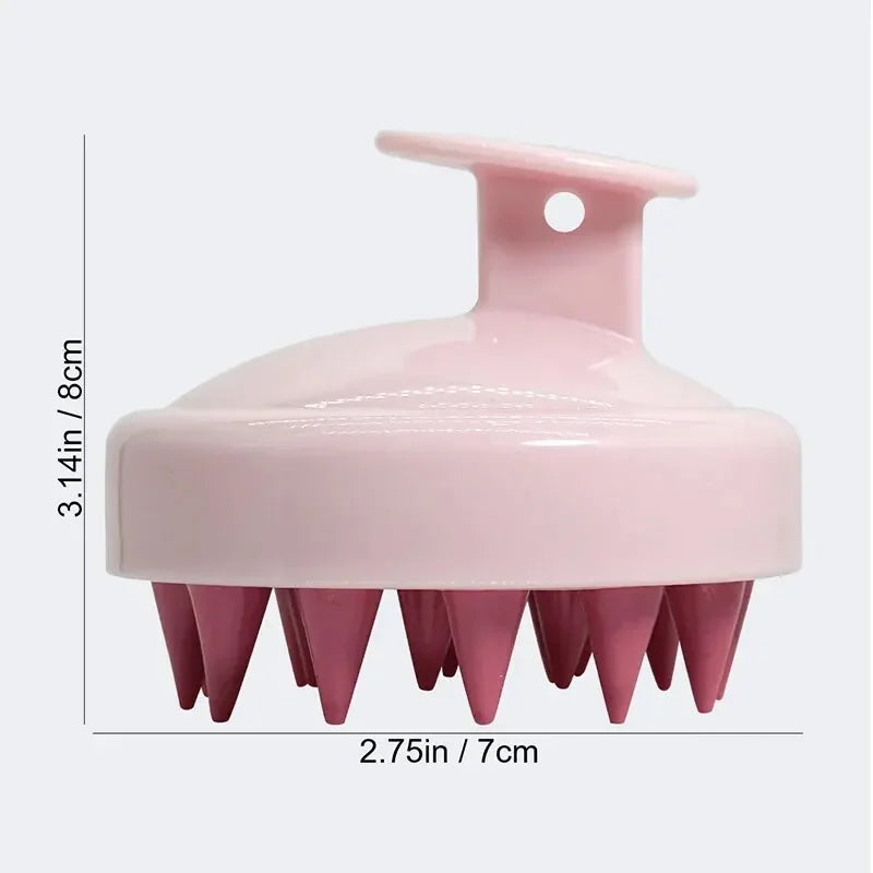 1PC Silicone Scalp Massager Hair Washing Brush, Wet & Dry Soft Silicone Comb Teeth For Scalp Care,Hair Cleansing Bath Brush