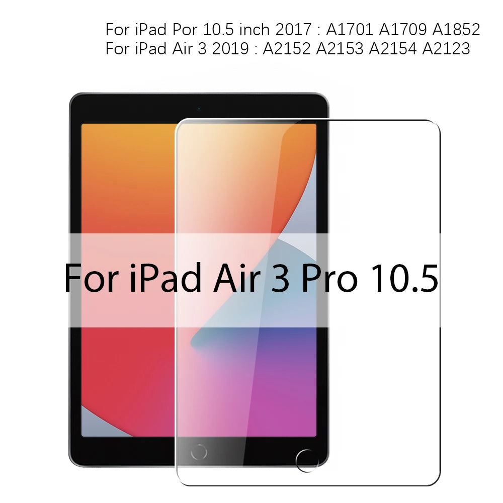 Tempered Glass Screen Protector For Apple IPad Pro 12.9 11 9.7 10.2 10.9 Air 4 5 Mini 6 5th 6th 7th 8th 9th 10th Generation Film