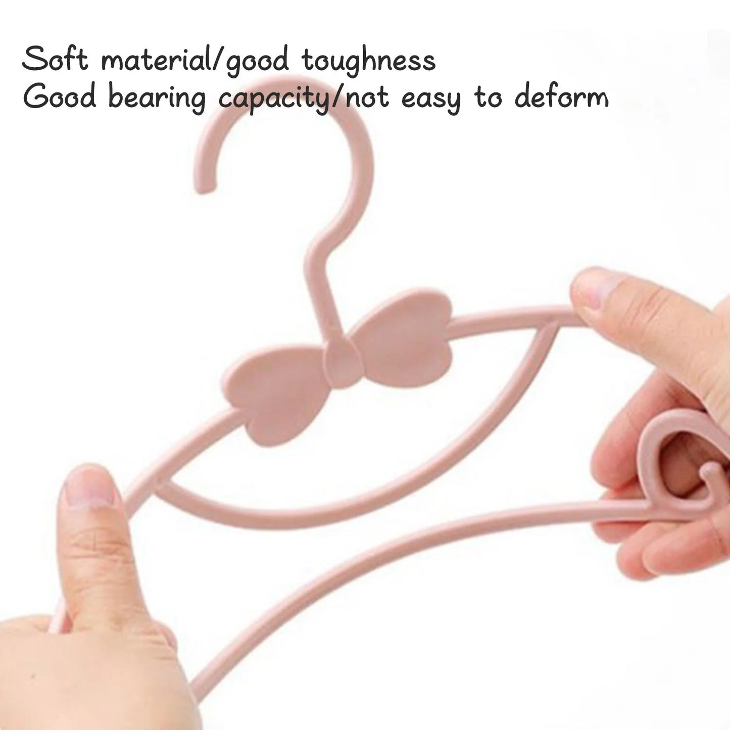 10Pcs Adjustable Baby Hangers – Cute Windproof Kids Clothes Hanger Set with Space-Saving Interlocking Design