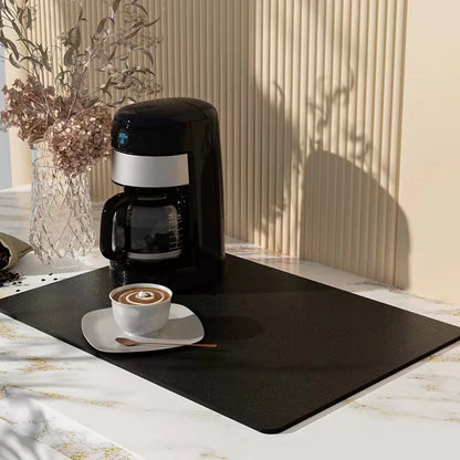 VIKAMA 30x40cm Diatomite Coffee Placemats – Absorbent Individual Table Mats for Kitchen & Dining