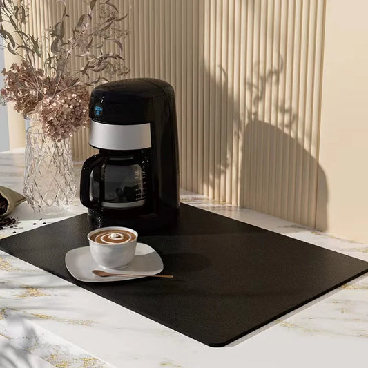 VIKAMA 30x40cm Diatomite Coffee Placemats – Absorbent Individual Table Mats for Kitchen & Dining