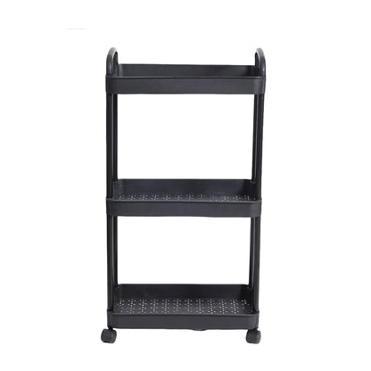 3/4-Tier Multi-Layer Rolling Storage Cart – Mobile Kitchen, Bathroom & Bedroom Organizer with Lockable Wheels