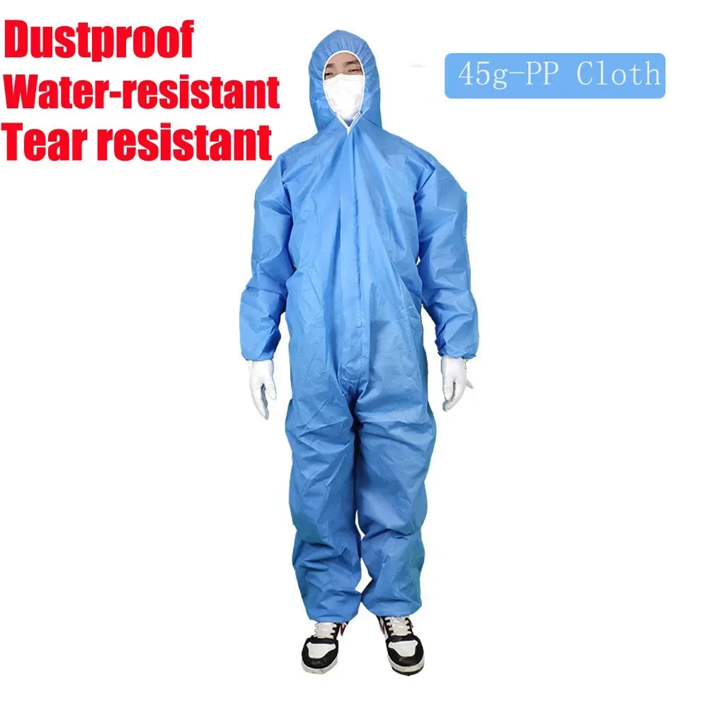 Disposable Breathable Dustproof Work Safety Coverall – Waterproof & Oil-Resistant Protective Suit