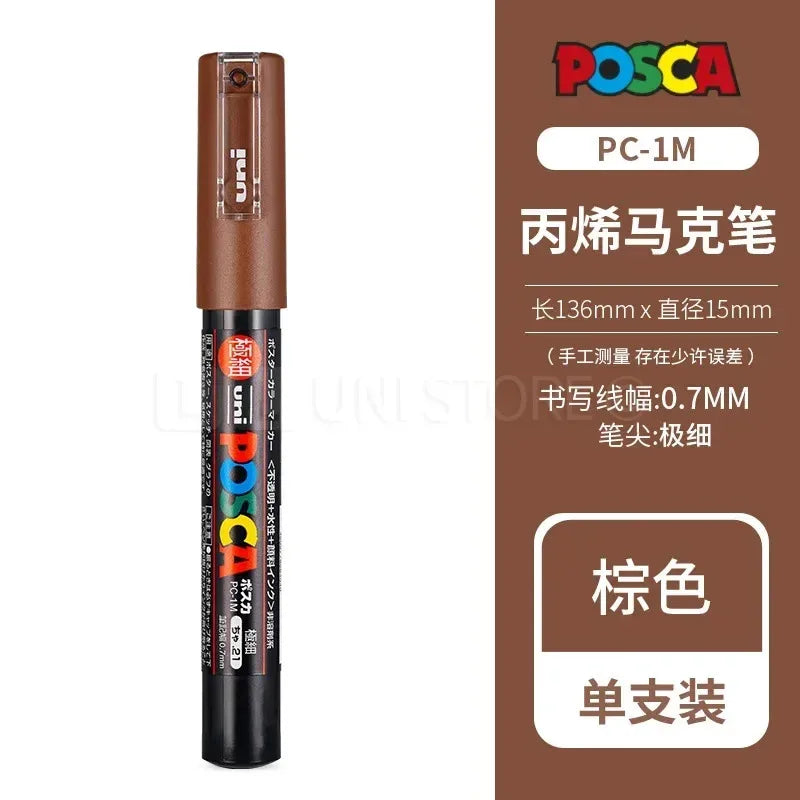 Uni Posca Full Marker Set – Multi-Colours Acrylic Permanent Graffiti Painting Pens