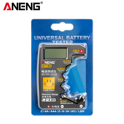 ANENG BT189 Universal Battery Tester – Indicator for AA, AAA, C, D, N, 9V & Button Cell Types