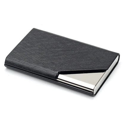 Luxury Laser Engraved Logo PU Leather Business Card Holder – Fashionable ID Credit Case