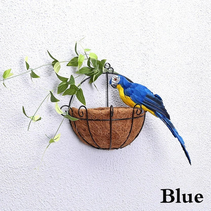 Handmade Simulation Parrot 25/35cm Creative Feather Lawn Figurine Ornament Animal Bird Garden Bird Prop Decoration Miniature