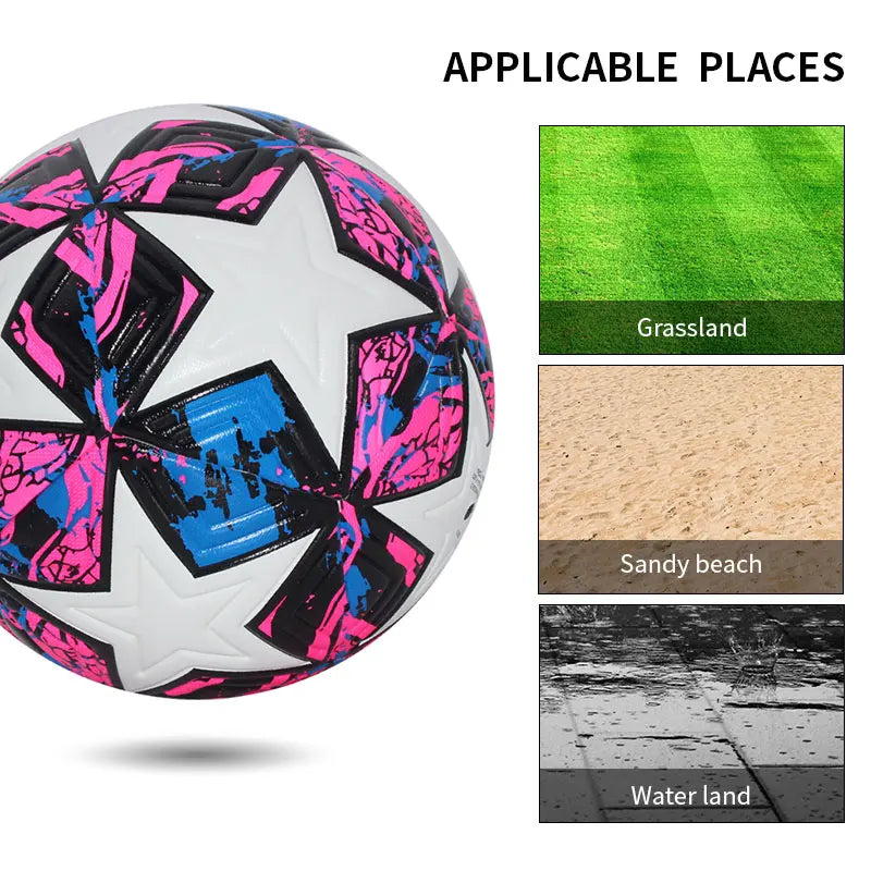 Standard Soccer Ball – Size 4 & 5 Seamless PU Football for Outdoor Sports & Training