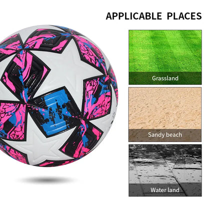 Standard Soccer Ball – Size 4 & 5 Seamless PU Football for Outdoor Sports & Training