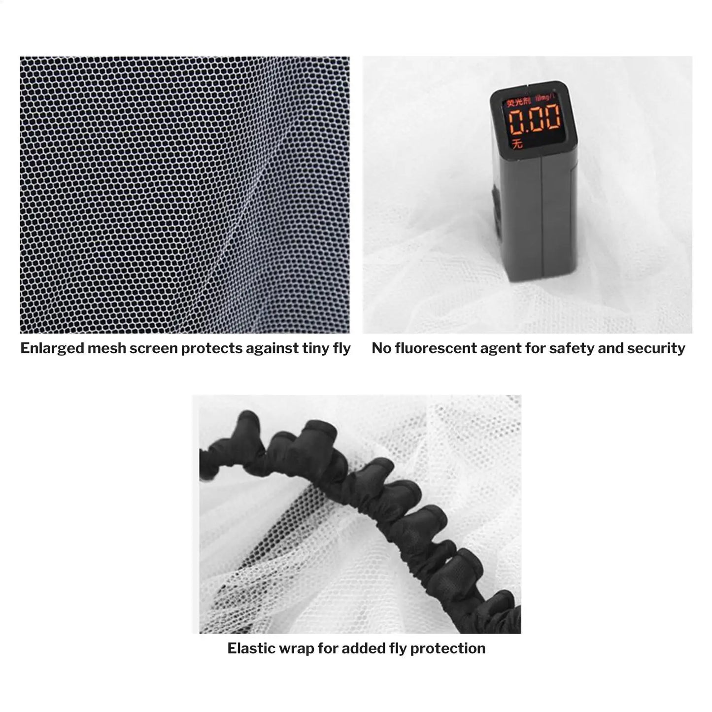 Fly Net For Baby Fly Netting For Stroller Baby Fine Mesh Elastic Barrier With Storage Bag For Cradles Bassinets Car Seats Urban