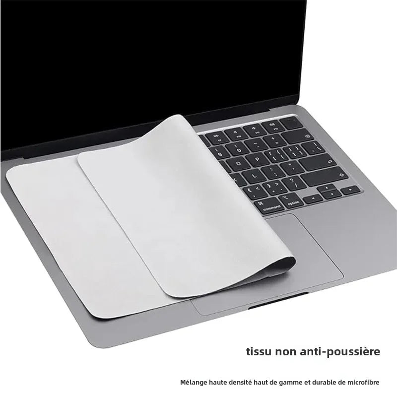 MacBook Keyboard Cover & Screen Cleaning Cloth – Microfiber Dustproof Laptop Blanket (13/15/16 Inch Pro Models)