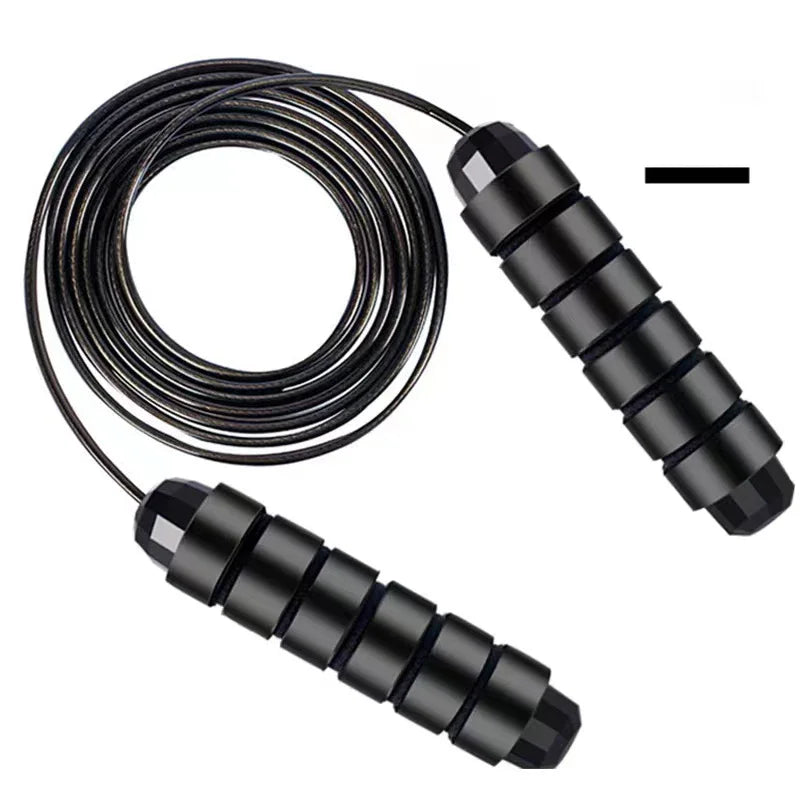 Jump Rope, Tangle-Free Rapid Speed Jumping Rope Cable with Ball Bearings for Women, Men, and Kids, Adjustable Steel Jump Rope