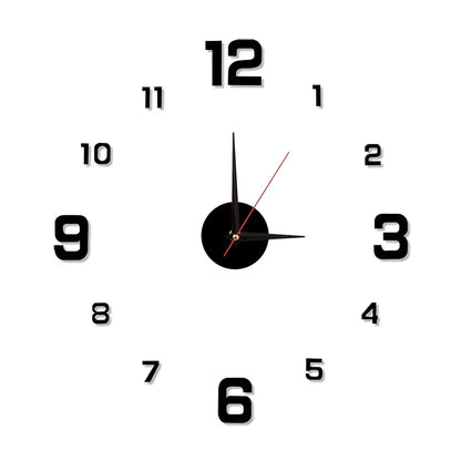 2022 New 3D Roman Numeral Acrylic Mirror Wall Clock Sticker – Fashion DIY Quartz Clock for Home & Living Room Decoration