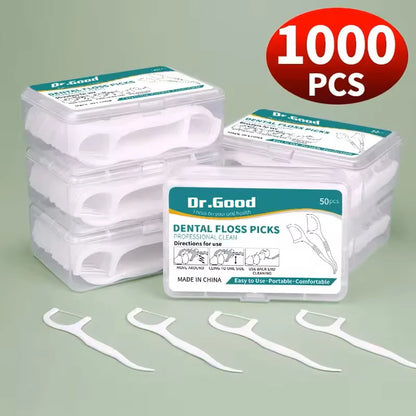 Dental Floss Sticks – 50/150/300/600/1000pcs Oral Care Tools for Healthy Teeth & Gums