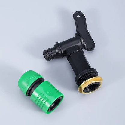 S60x6 IBC Tank Tap Connector – Coarse Thread Water Coupling Adapter for 1/2'' & 3/4'' Garden Hose Fittings (Fits 1000L Tanks)