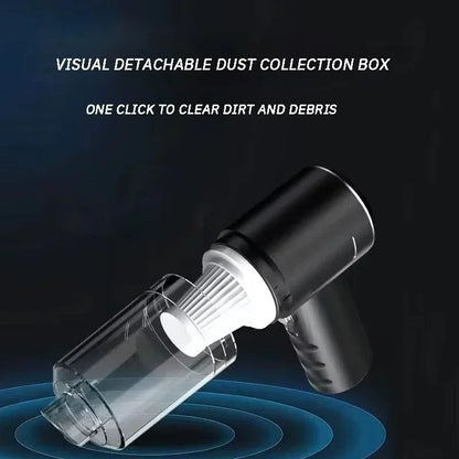 USB Rechargeable Handheld Vacuum Cleaner – Compact Car & Home Vacuum with High-Power Suction and Automatic Operation