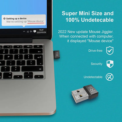 Rii RT301 USB Mouse Jiggler,Undetectable Mouse Mover Automatic Computer Mouse Mover Jiggler,Keeps Computer Awake,Simulate Mouse