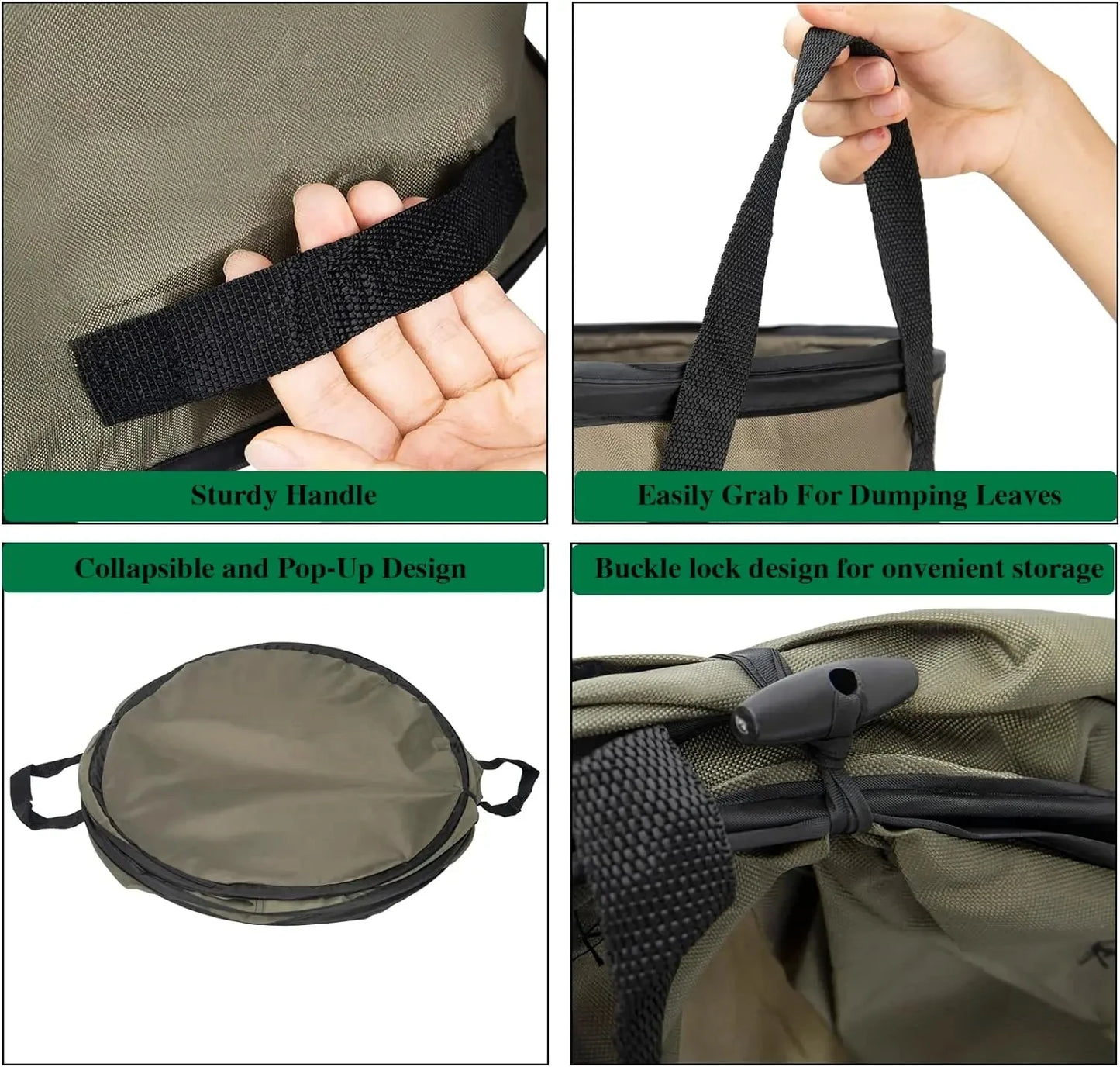 Kangaroo Collapsible Garden Bag – Large Durable Lawn & Leaf Container for Easy Yard Cleanup