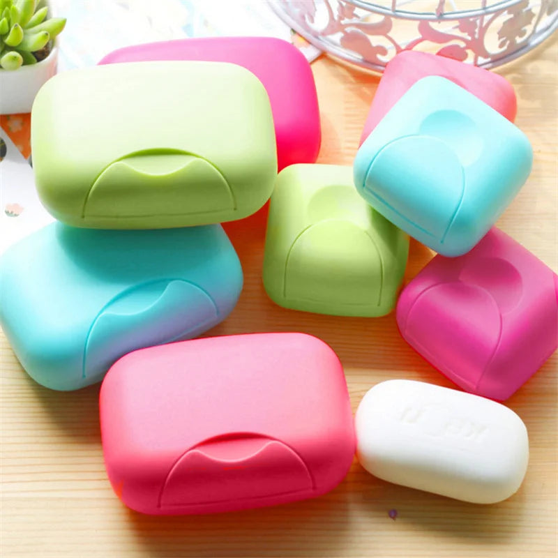 Portable Travel Soap Box Container with Cover – Plastic Soap Holder for Bathroom & Travel, Multiple Sizes