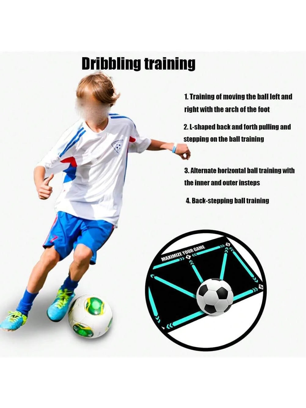 Thick Soccer Training Mat – 60x90cm Durable Non-Slip Foldable Mat for Indoor & Outdoor Use