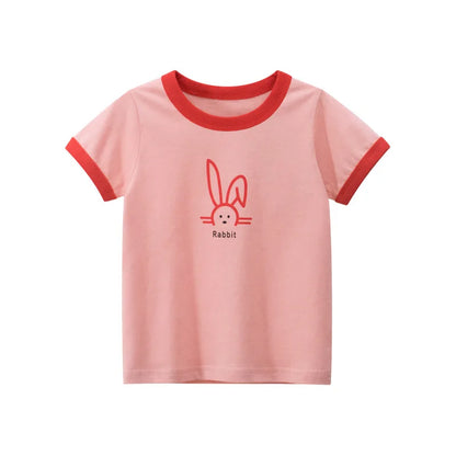 2025 Summer Kids’ Girls Short Sleeve T-Shirts – Printed Little Girl Tops for Toddlers (Ages 2-8 Years)