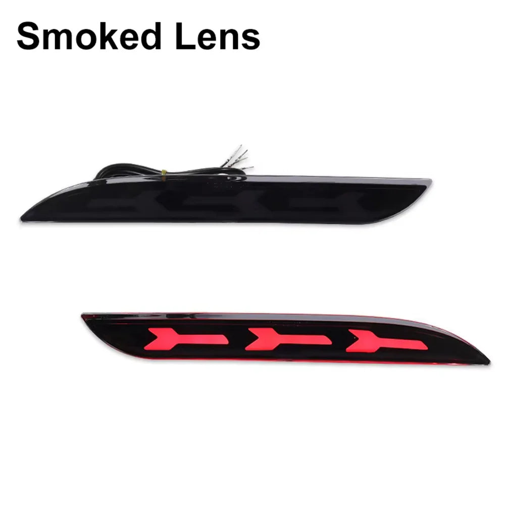 For Ford Mustang 2015 2016 2017 Car LED Rear Bumper Reflector Light Tail/Brake Light Rear Fog Light Sequential Turn Signal Light