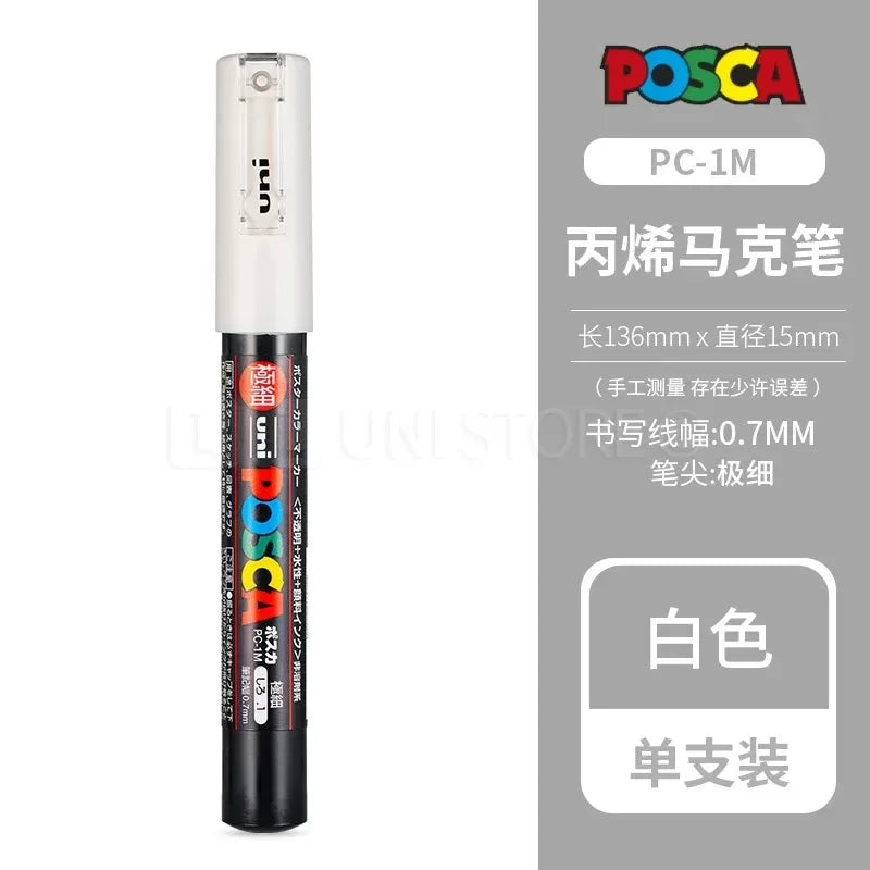 Uni Posca Full Marker Set – Multi-Colours Acrylic Permanent Graffiti Painting Pens