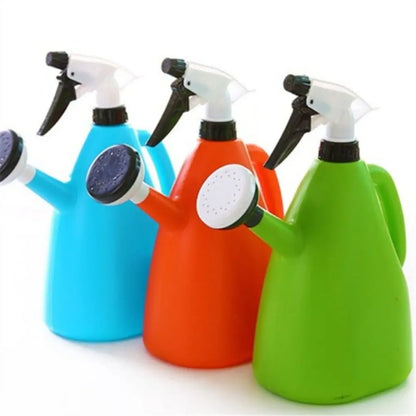 Adjustable Spray Watering Pot – 1L Plastic Flower Sprayer with Dual Nozzles