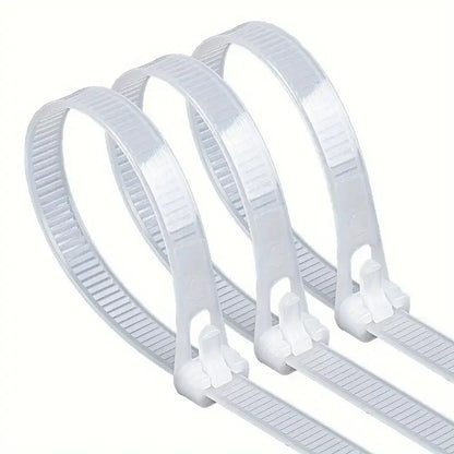 100Pcs Reusable Nylon Cable Ties – Heavy-Duty Locking Straps for Home, Office & Cable Management