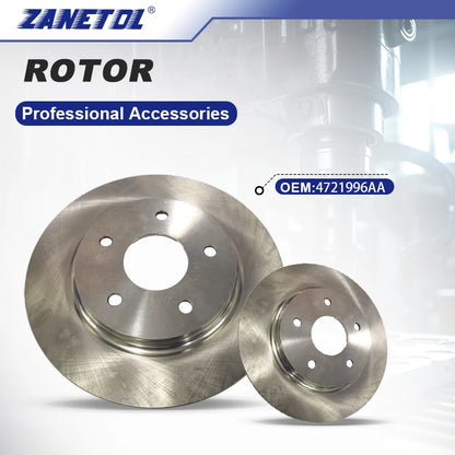 ZANETOL Rear Brake Rotor Parts for Chrysler TOWN & COUNTRY 2001~ for DODGE Journey 2008~ for JEEP GRAND CHEROKEE 2000~ 4721996AA