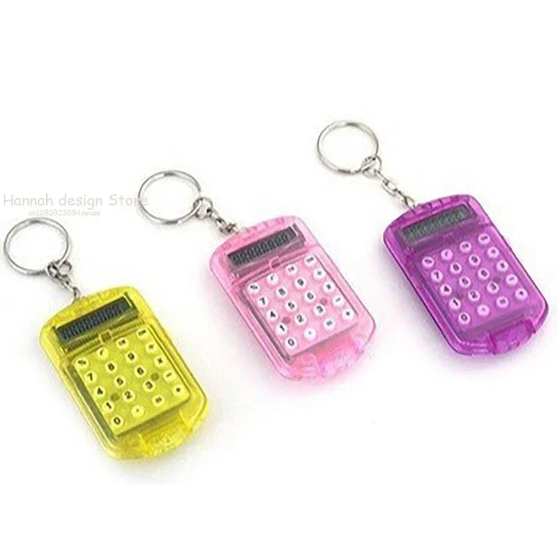 Portable Cute Mini Flip Calculator Pendant – Creative Cartoon Keychain Pocket Calculator for School & Office Supplies Gifts