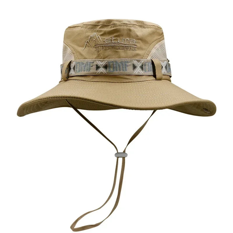 Men's Summer Bucket Hat – UV Protection Wide Brim Outdoor Safari Fishing Hiking Cap