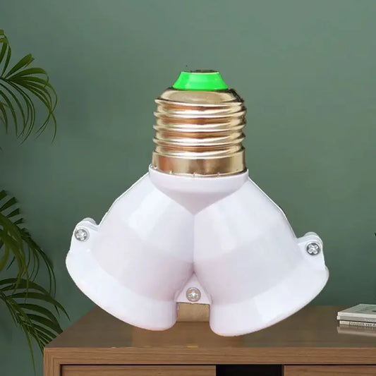 E27 to e27 screw socket lamp holder, 1-to-2 converter, multi head E27, one turn, double head extension lamp holder