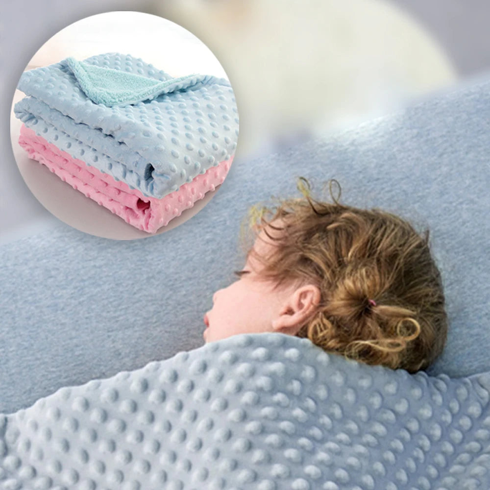 Baby Thermal Soft Fleece Blanket – Newborn Winter Swaddle Wrap Cotton Quilt
