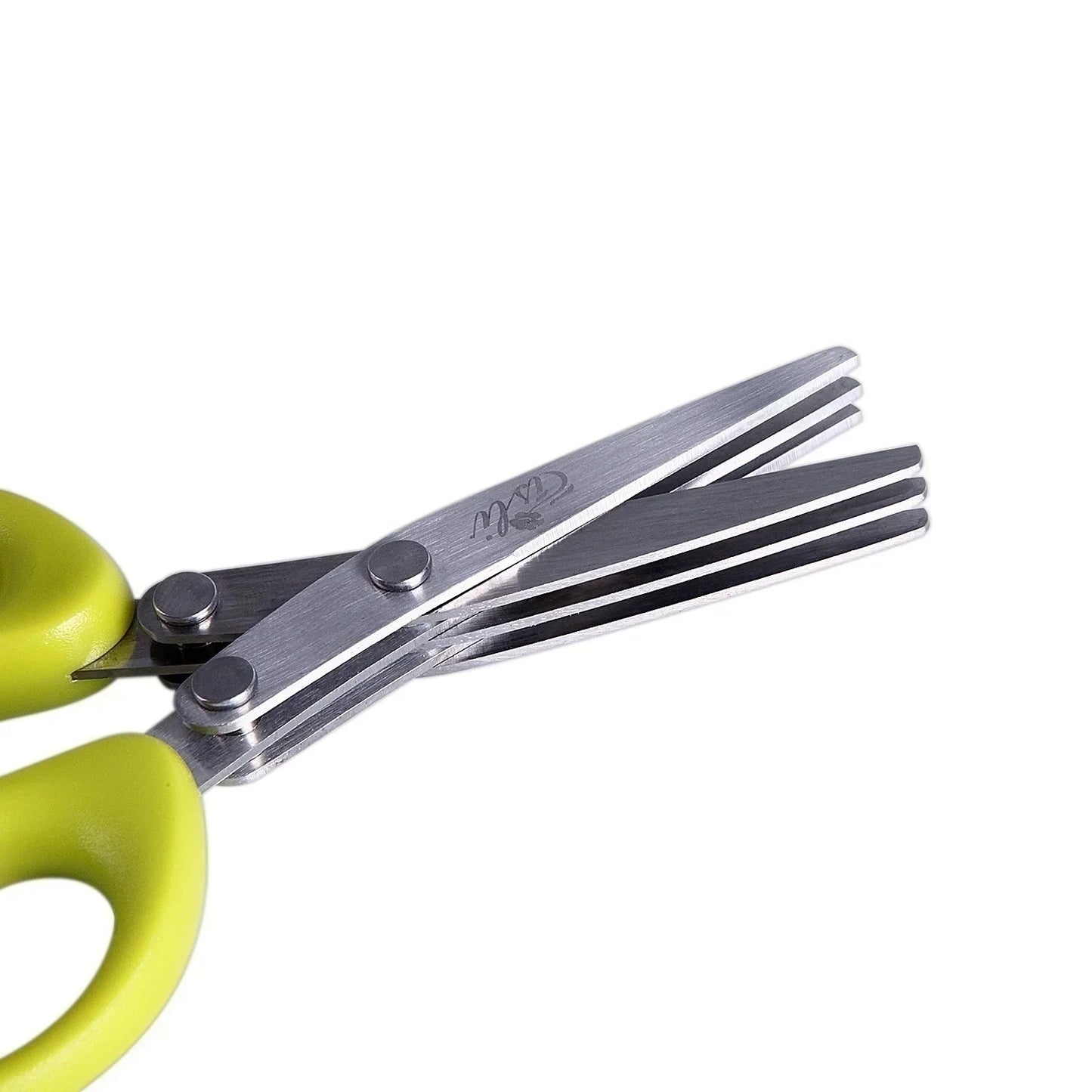 Multi-Layer Kitchen Scissors - Stainless Steel Vegetable Cutter Herbs, Scallions, Laver, and Spices with Efficient Cooking Tool