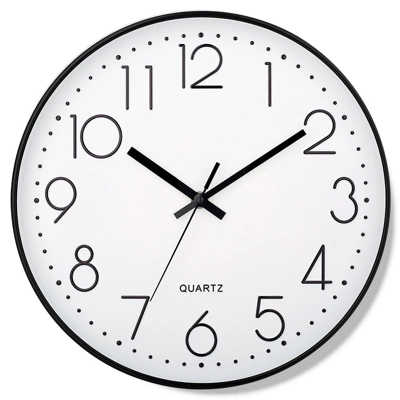 8-Inch Silent Quartz Wall Clock – Minimalist Digital Home Decor for Living Room & Bedroom