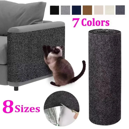 Self-Adhesive Anti Cat Scratch Sofa Mat – Trimmable Cat Carpet Protector for Furniture, Couch, Wall & Corner
