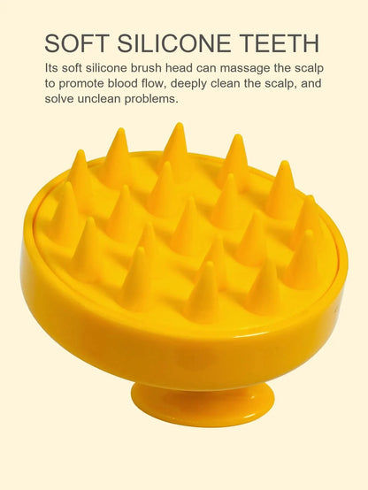1PC Silicone Scalp Massager Hair Washing Brush, Wet & Dry Soft Silicone Comb Teeth For Scalp Care,Hair Cleansing Bath Brush