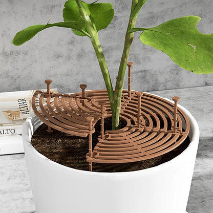 Plant Pot Soil Guard Grid – Plastic Cover with Nails to Prevent Pets & Soil Spillage