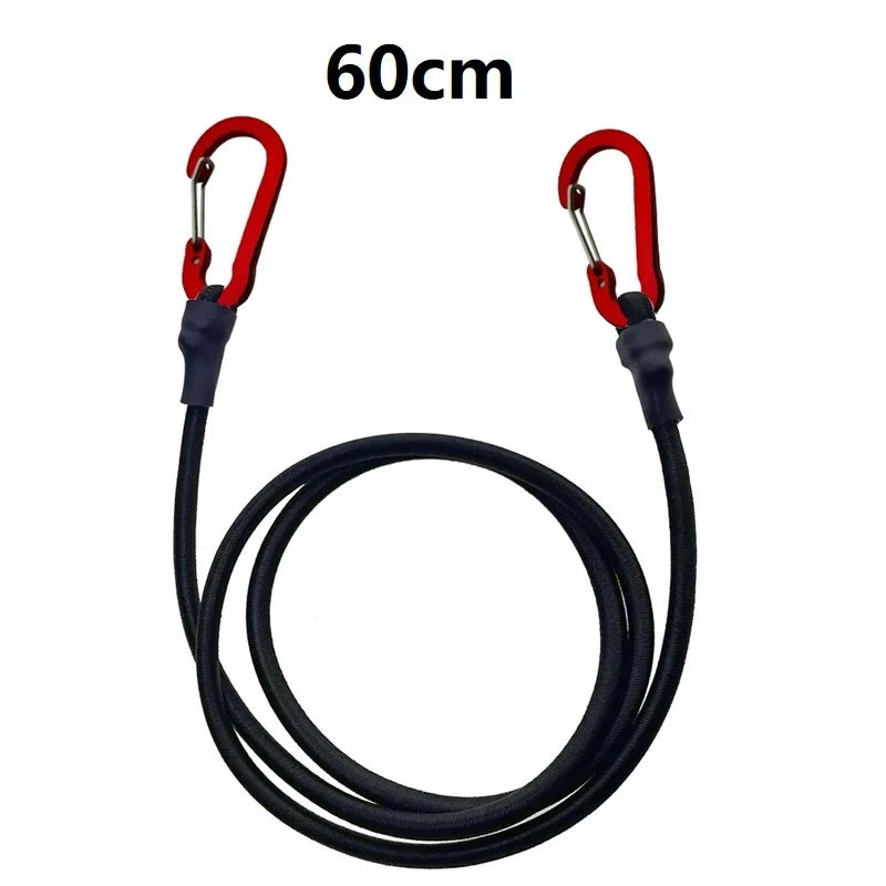 Heavy Duty Bungee Cord with Carabiner – Elastic Tie Strap for Camping, Luggage & Gear Securing