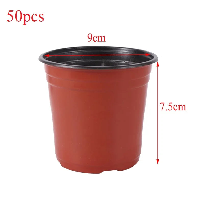 Plastic Grow Box Nursery Pots – 20/50PCS Fall-Resistant Planting Cups for Garden & Seedling Transplants