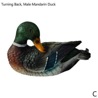 Mandarin Duck Courtyard Pond Floating Swan Animal Decoration Simulation Decoration Garden Simulation Mandarin Duck Decoration